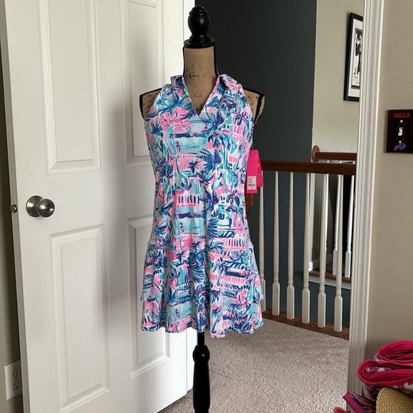 NWT Lilly Pulitzer UPF 50+ Luxletic Dania Dress size medium in ravello blue - Picture 3 of 6